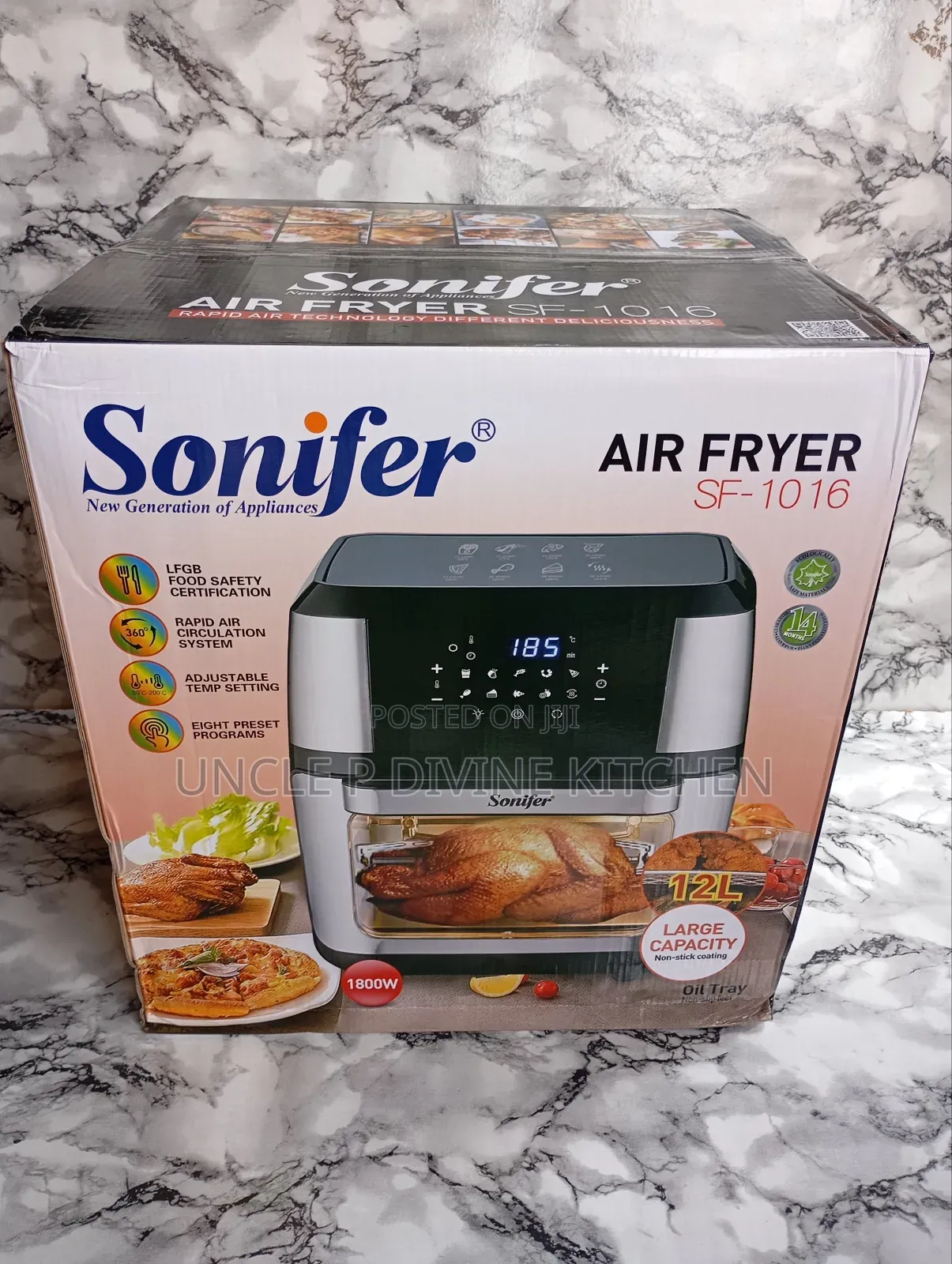 Sonifer 12l, High Quality Digital Air Fryer Oven,1800w.