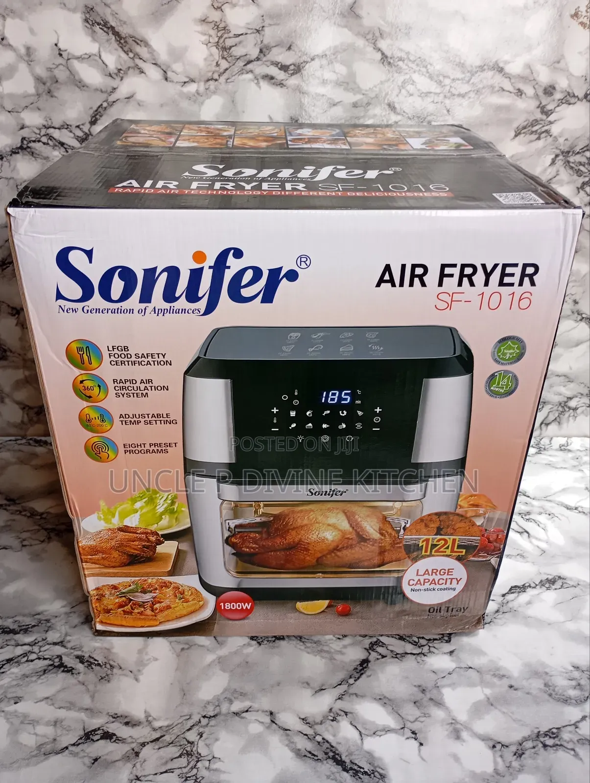 Sonifer 12l, High Quality Digital Air Fryer Oven,1800w.
