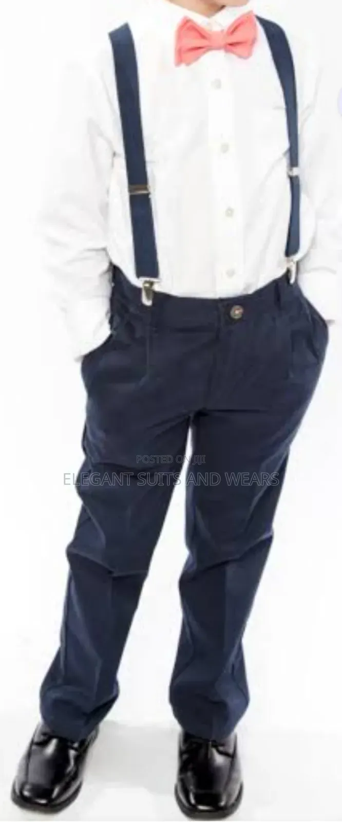 Shirt ,Trouser With Suspender and Bowtie for Kids
