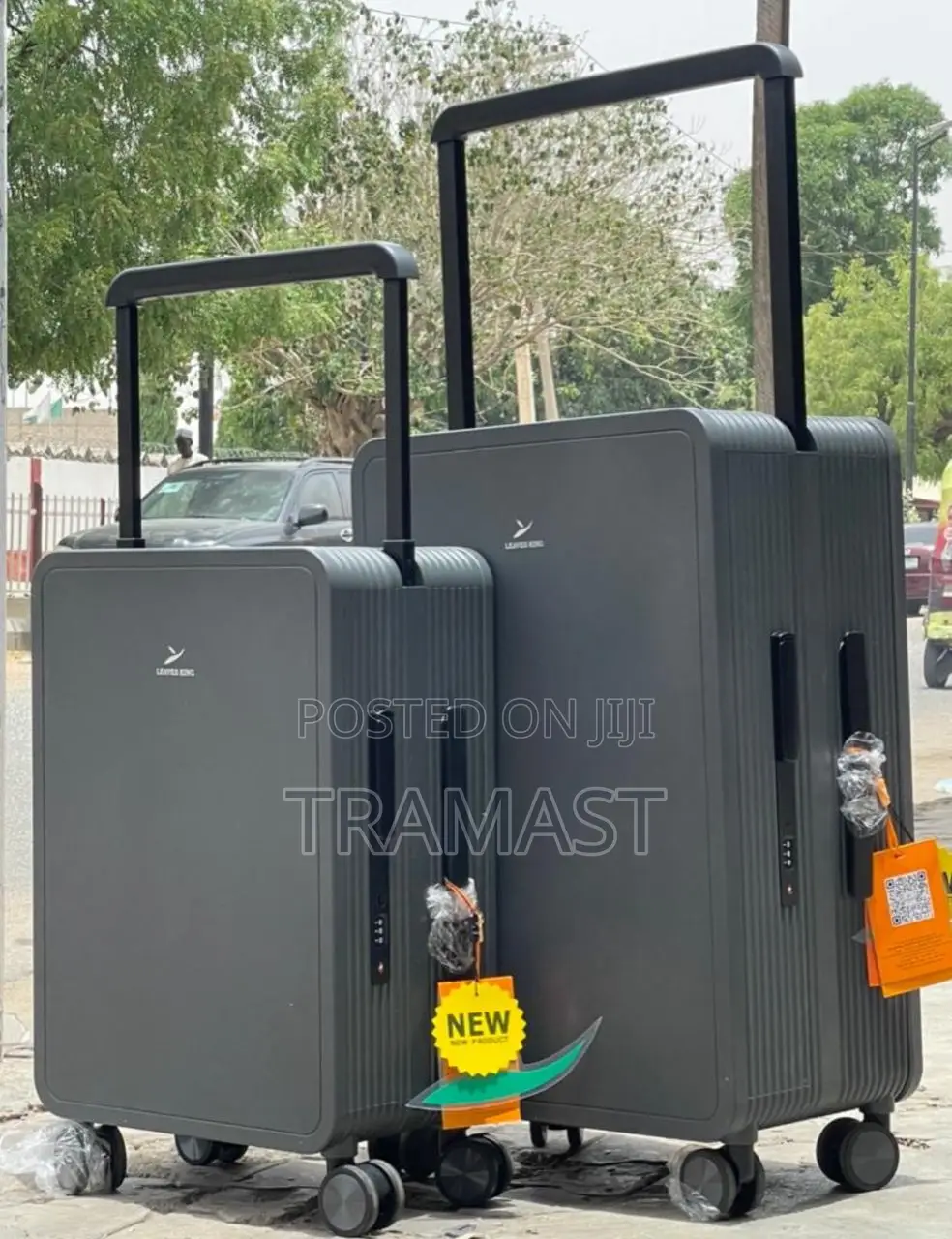 Durable 2 Set Hard Rubber Travel Luggage