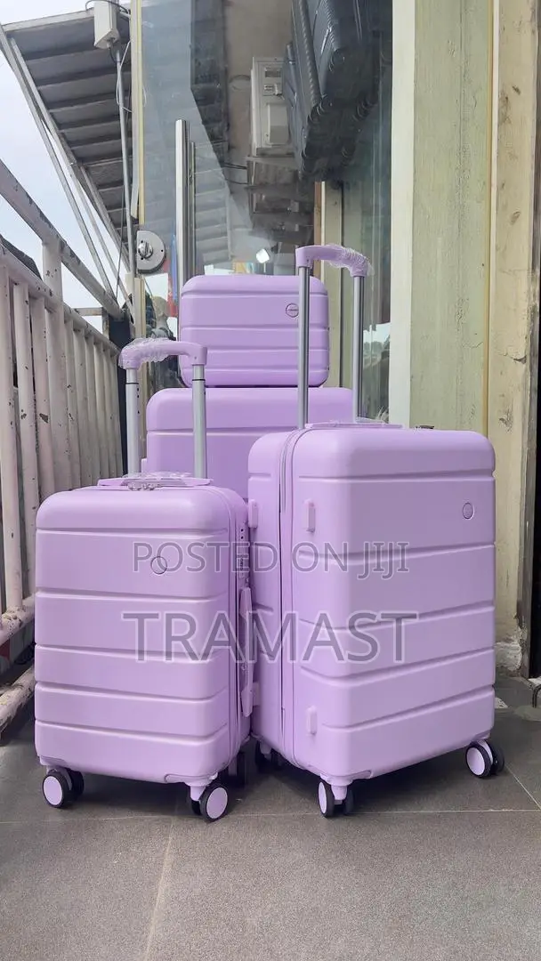 Flexible 3-piece Hard Rubber Travel Luggage + Kit