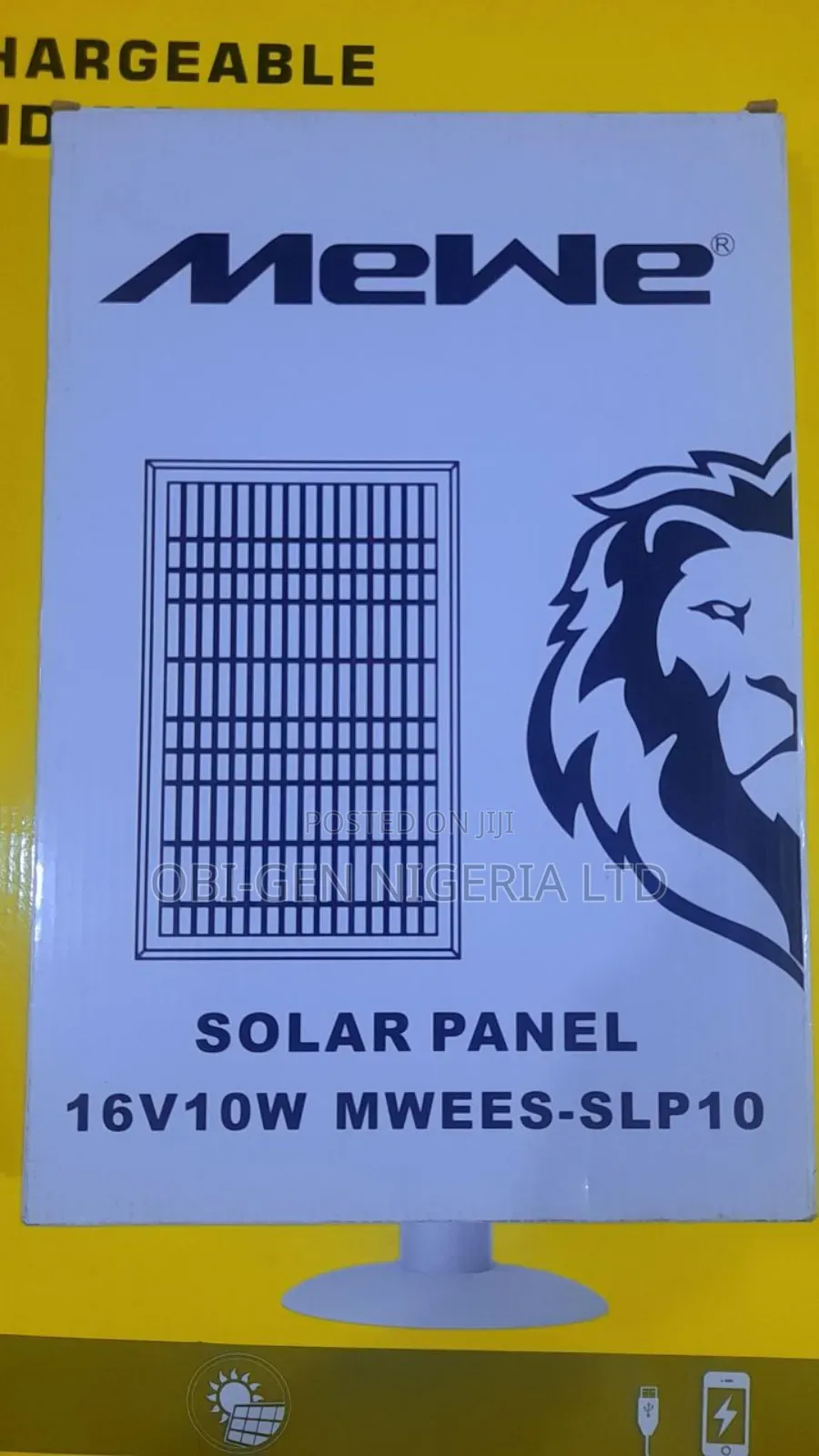 Mewe Rechargeable Standing Fan With Solar Panel 18 Inche Set
