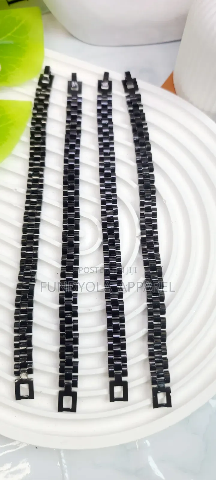 Plain Black Hand Chain Bracelet