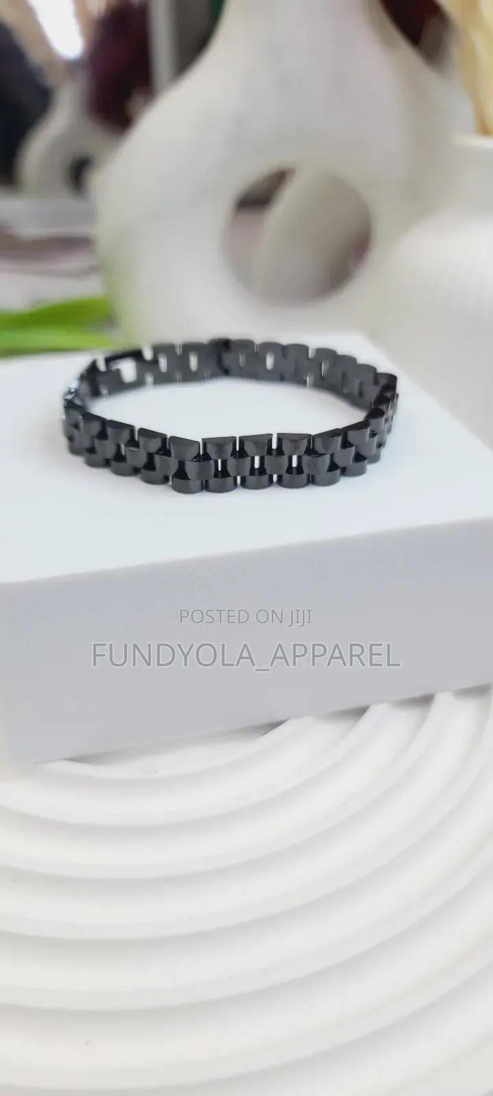 Plain Black Hand Chain Bracelet