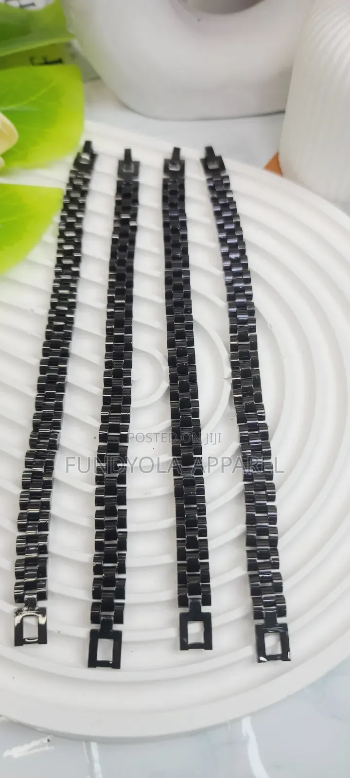 Plain Black Hand Chain Bracelet
