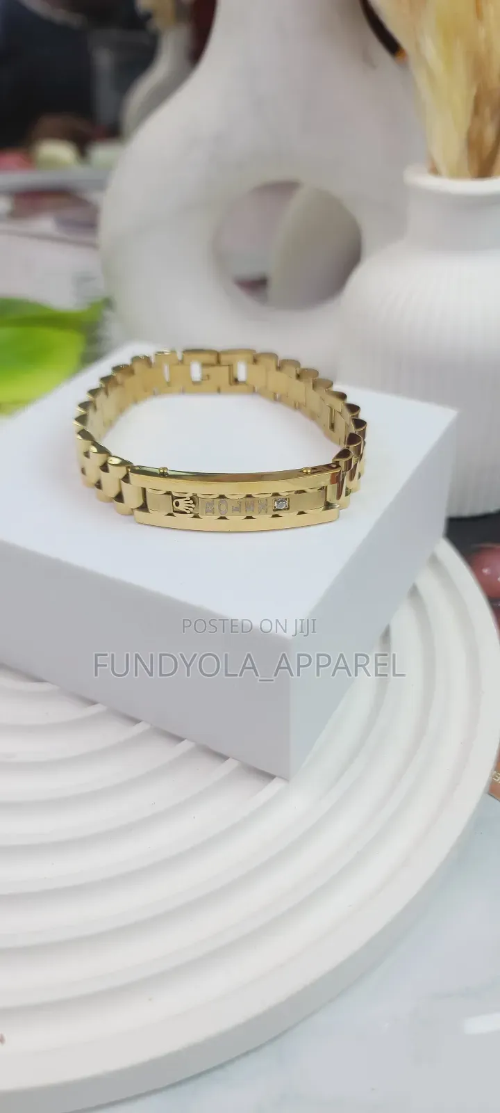 Titanium Gold Hand Chain Bracelet