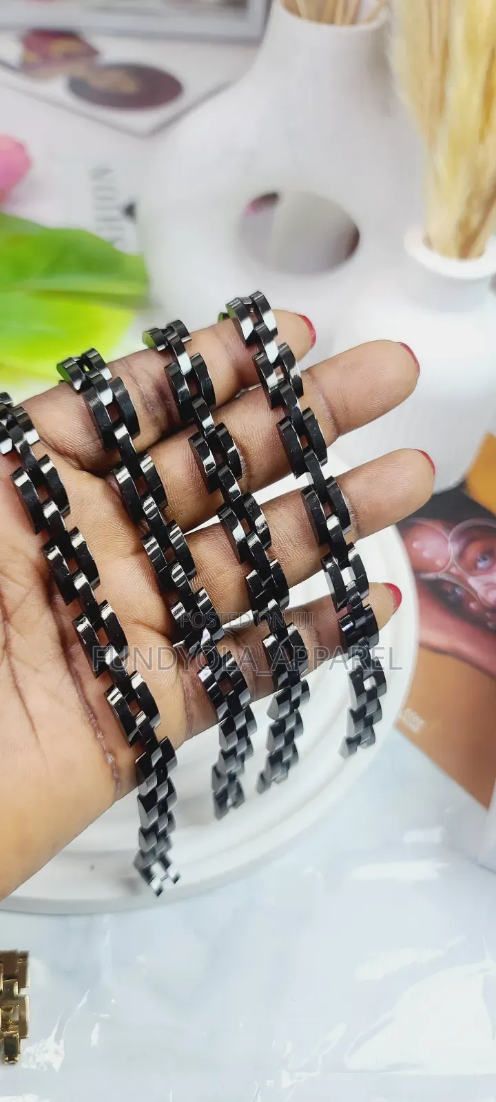 Black Male Hand Chain Bracelet