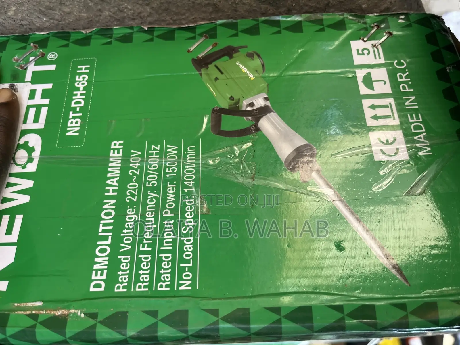 Newbeat NBT-Dh-65h Demolition Hammer – Heavy Duty Concrete Breaker
