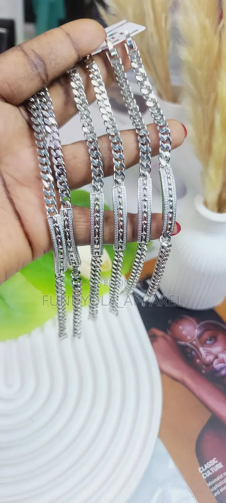 Slim Wrist Silver Hand Chain