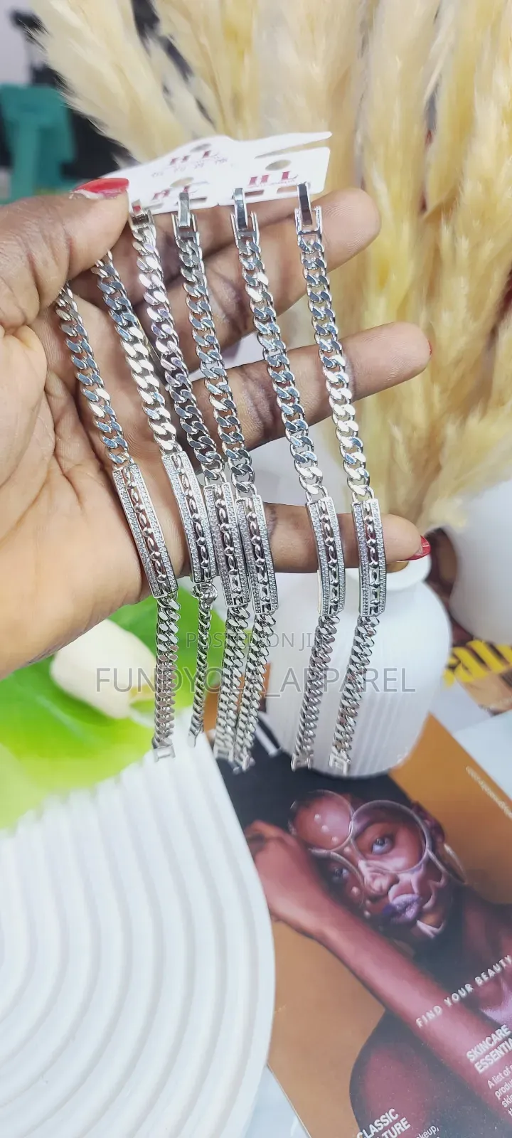 Slim Wrist Silver Hand Chain