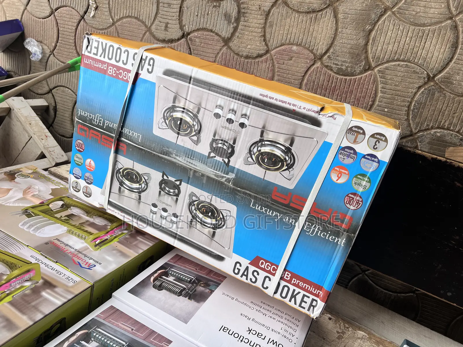 Qasa 3 Burner High Quality Inbuilt/ Table Top Gas Cooker