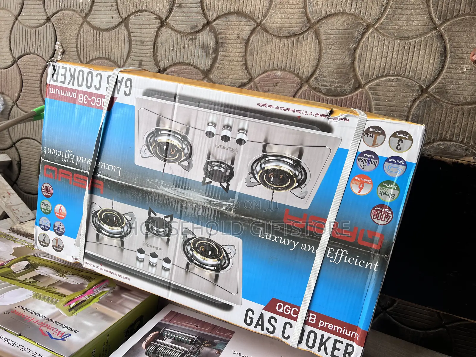 Qasa 3 Burner High Quality Inbuilt/ Table Top Gas Cooker