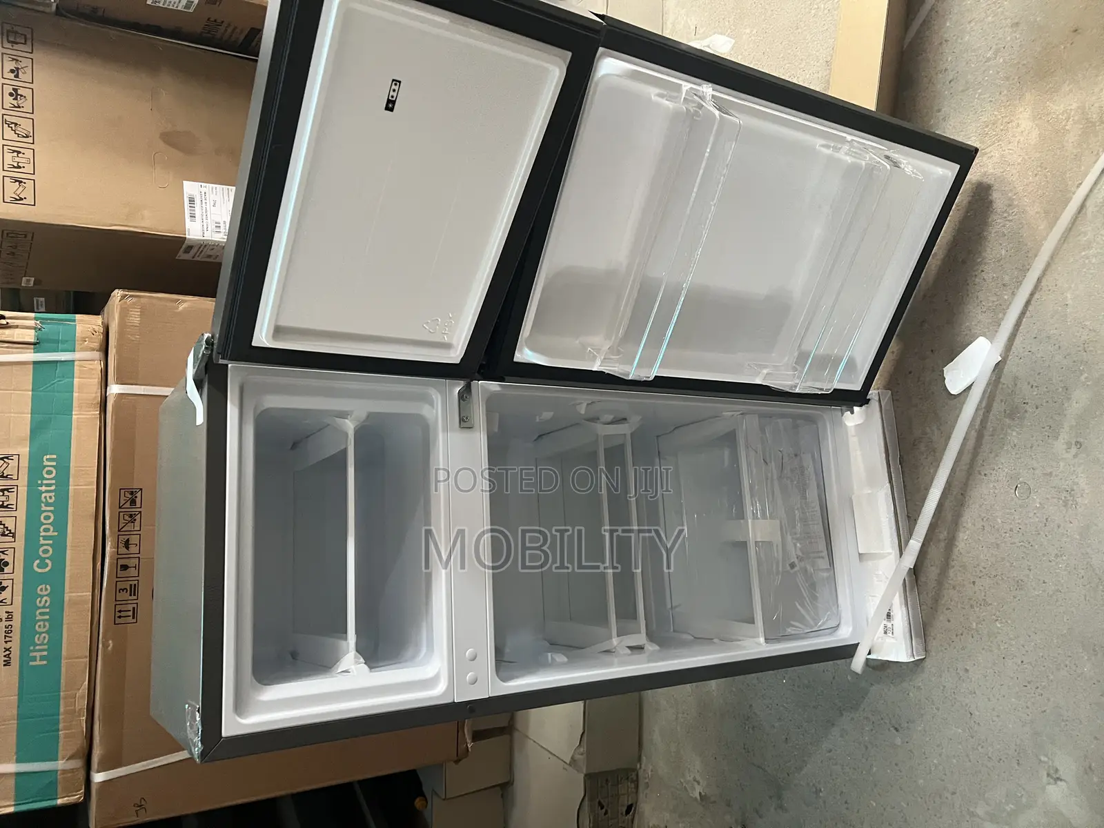 Hisense Double Door Fridge 124liters Brand New