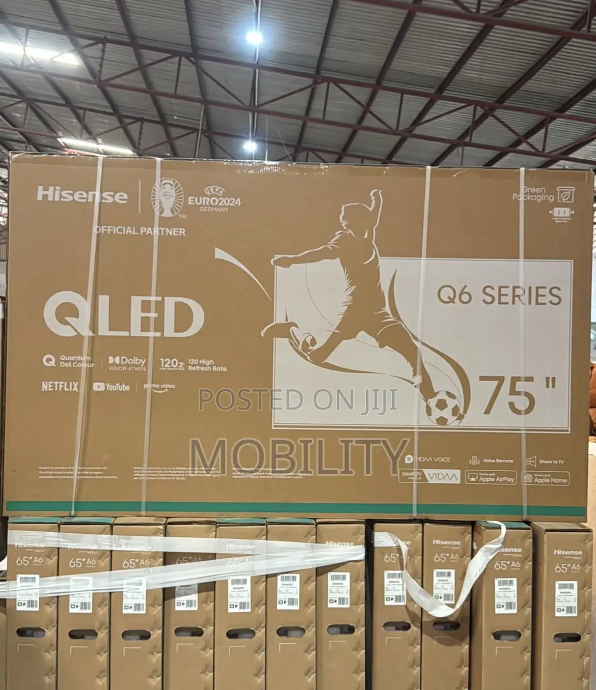 Qled 75” Hisense TV Fully Smart With Voice Command