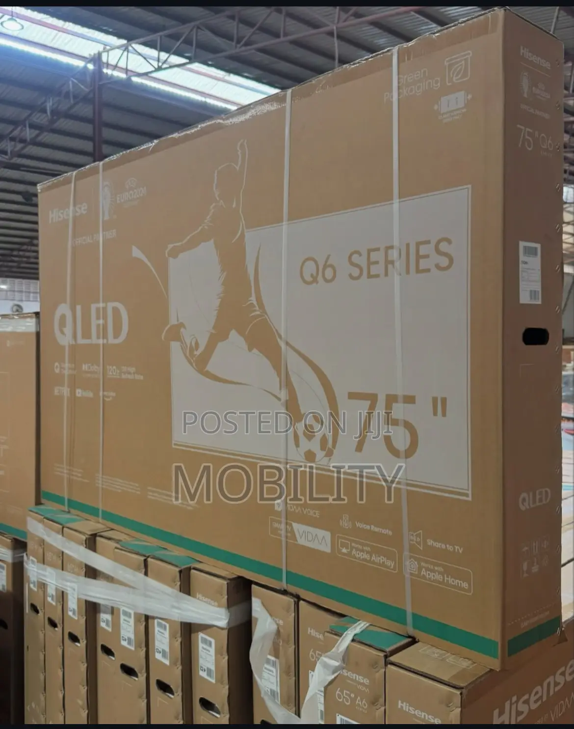 Qled 75” Hisense TV Fully Smart With Voice Command