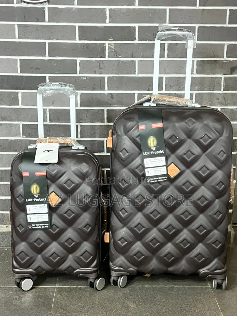 Set of 2 Leather Luggage Box