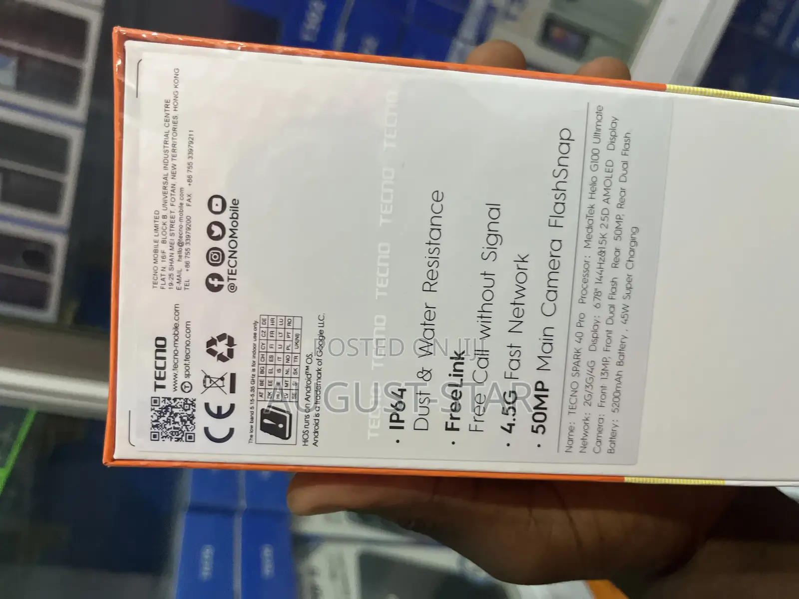 New Tecno Spark 40 Pro+ 128 GB Black
