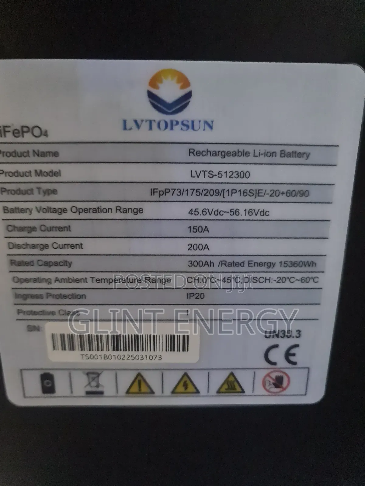 15kwh 48v Lvtopsun Lithium Battery