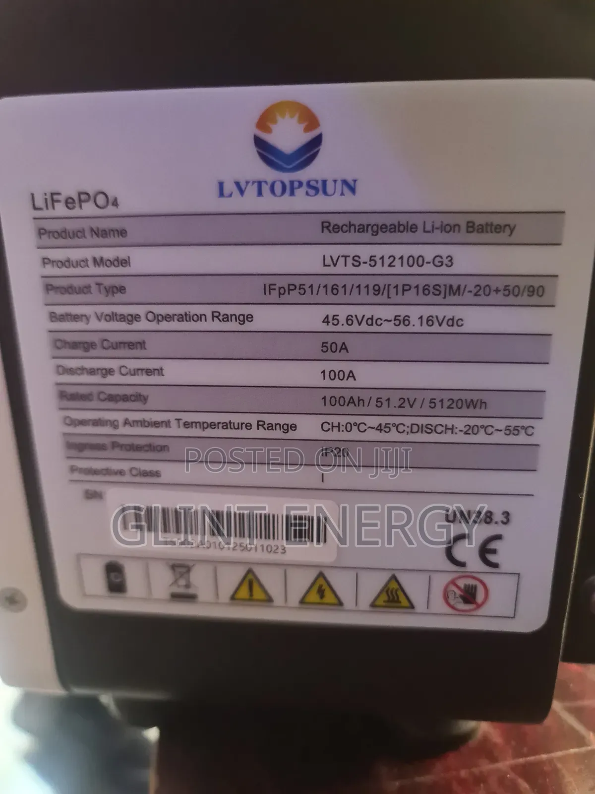5kwh  48v Lvtopsun Lithium Battery