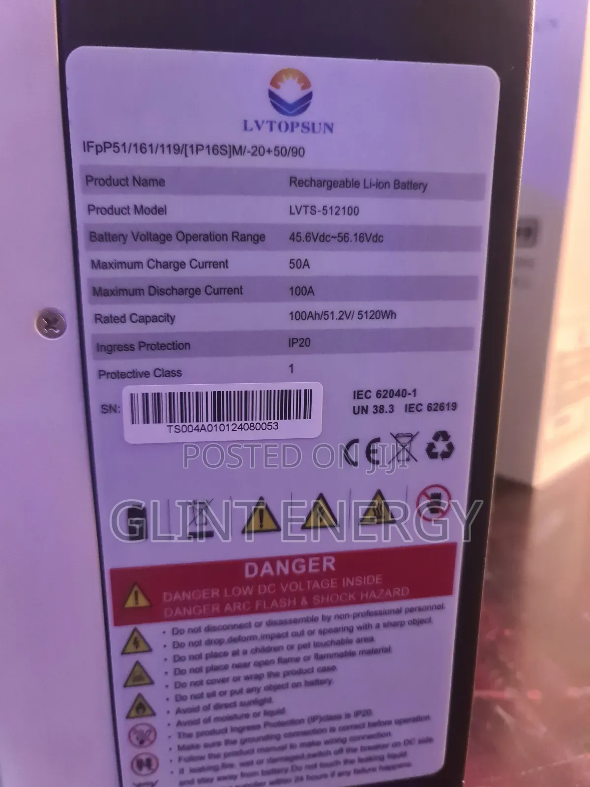 5kwh 48v Lvtopsun Lithium Iron Battery