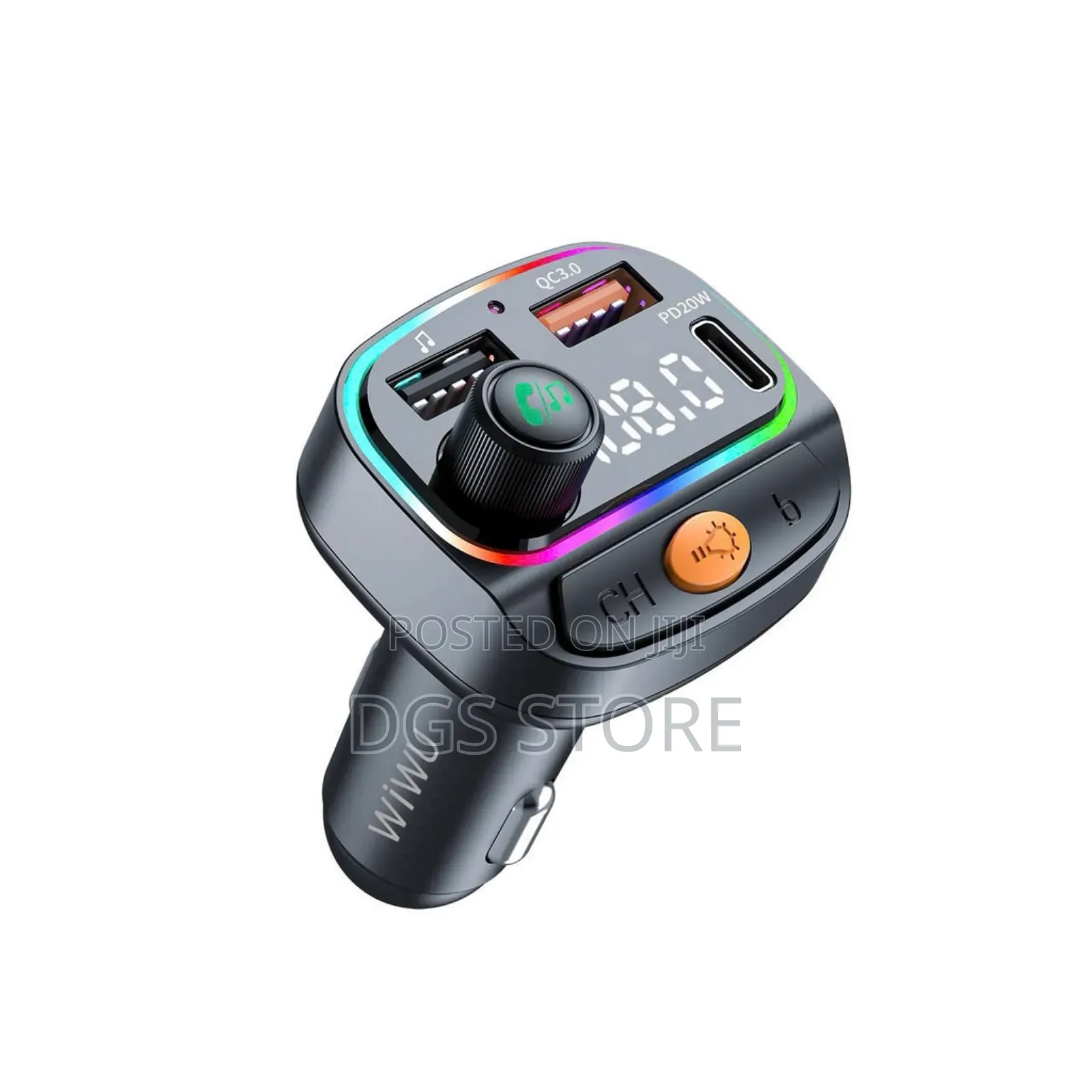 Wiwu Mp3 Car A+C Fast Wireless Car Charger