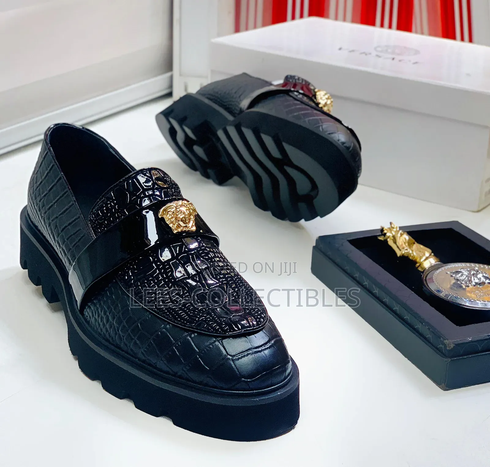 Original Versace Leather Derby Shoes