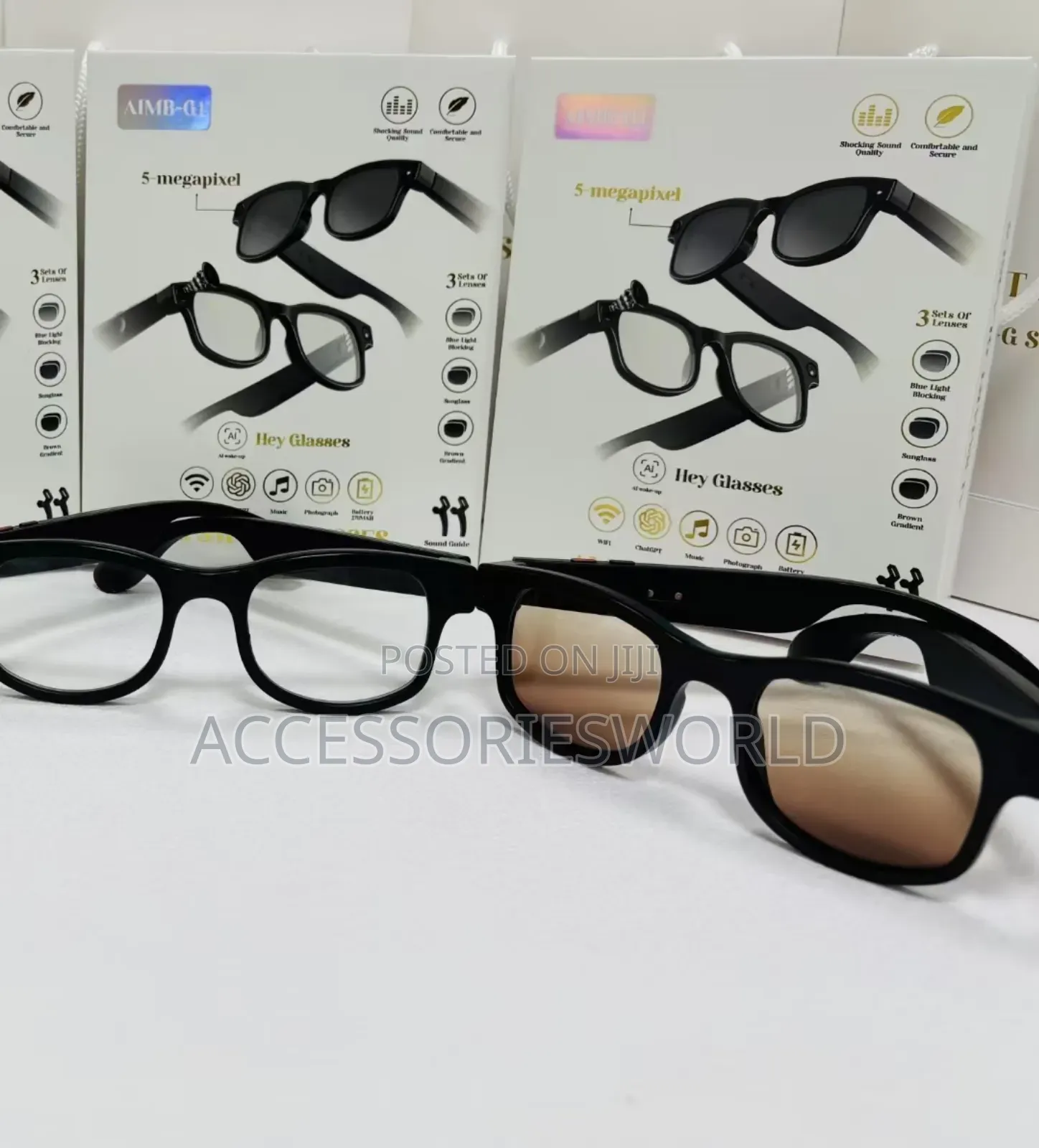 Aimb G - 1 Ai 800w Camera Smart Glasses Anti Blue Light 3in1 Lens