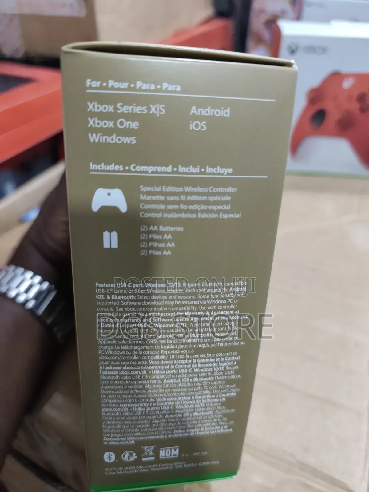 Xbox Special Edition Gold Shadow Wireless Controller 
