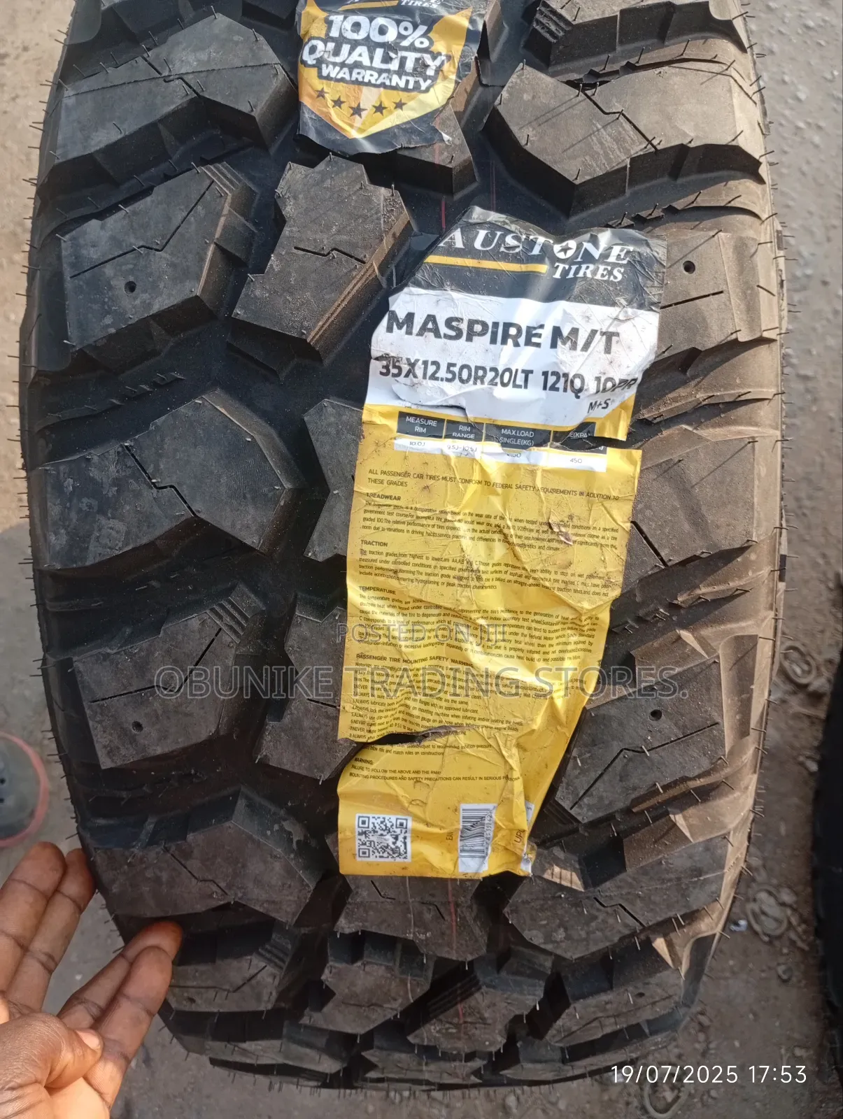 35x12.50r20 Off-Road Tyre