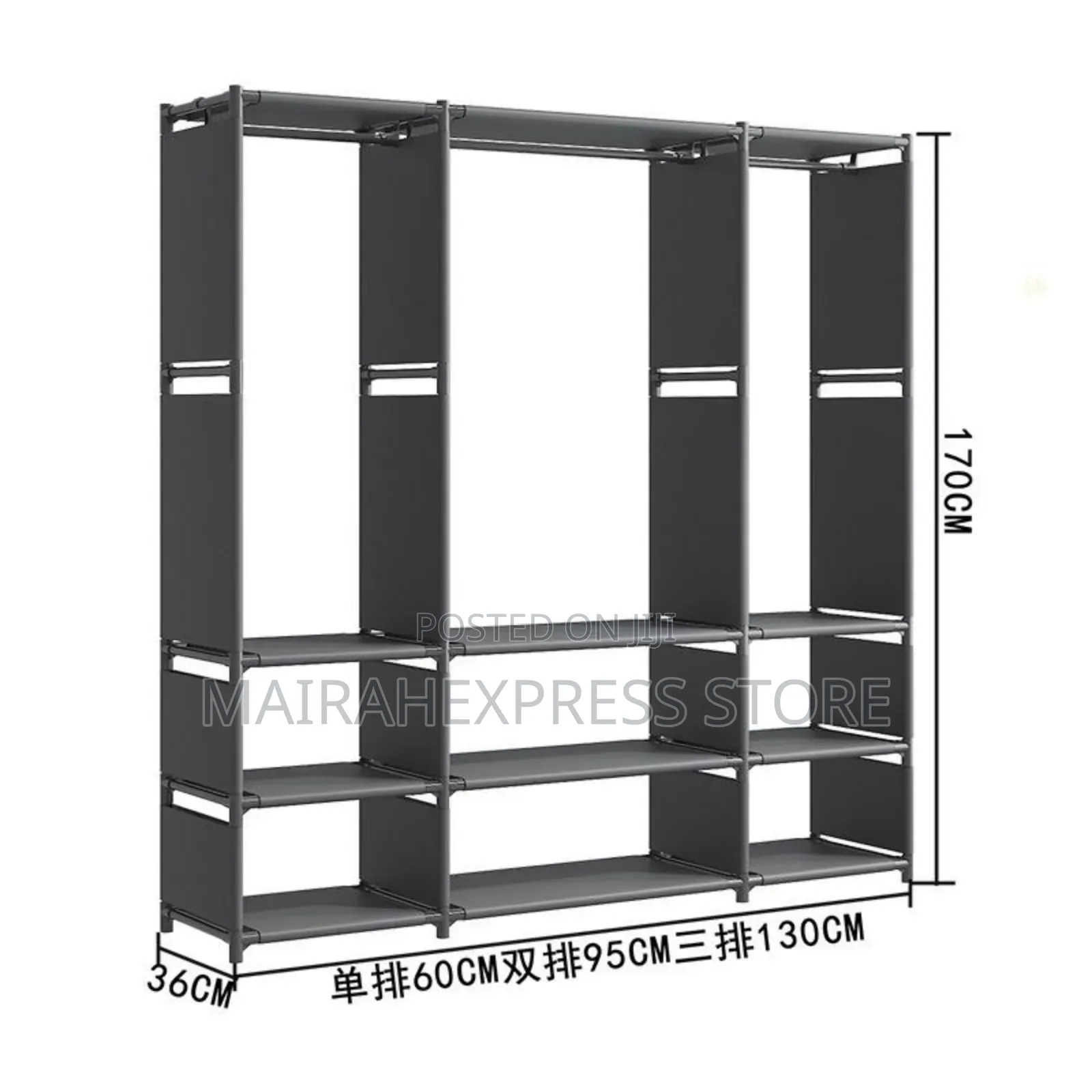 Heavy-Duty Large Capacity Wardrobe Closet. (Alv33n1)