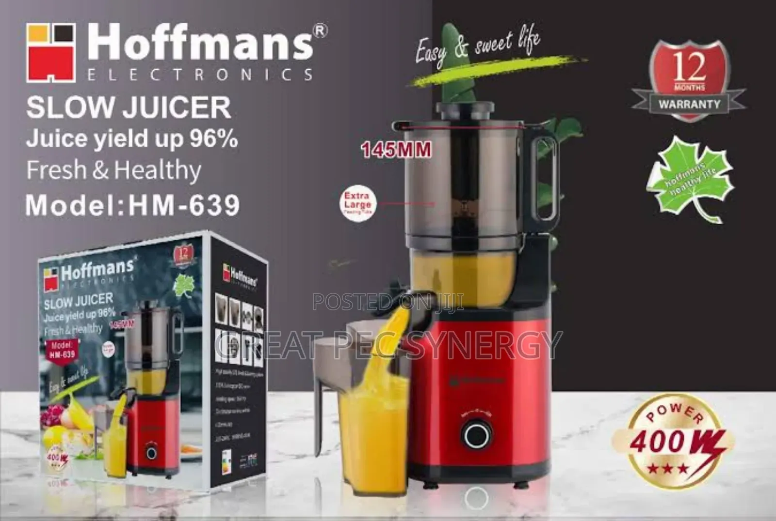 Hoffman Slow Juicer - Juice Extractor