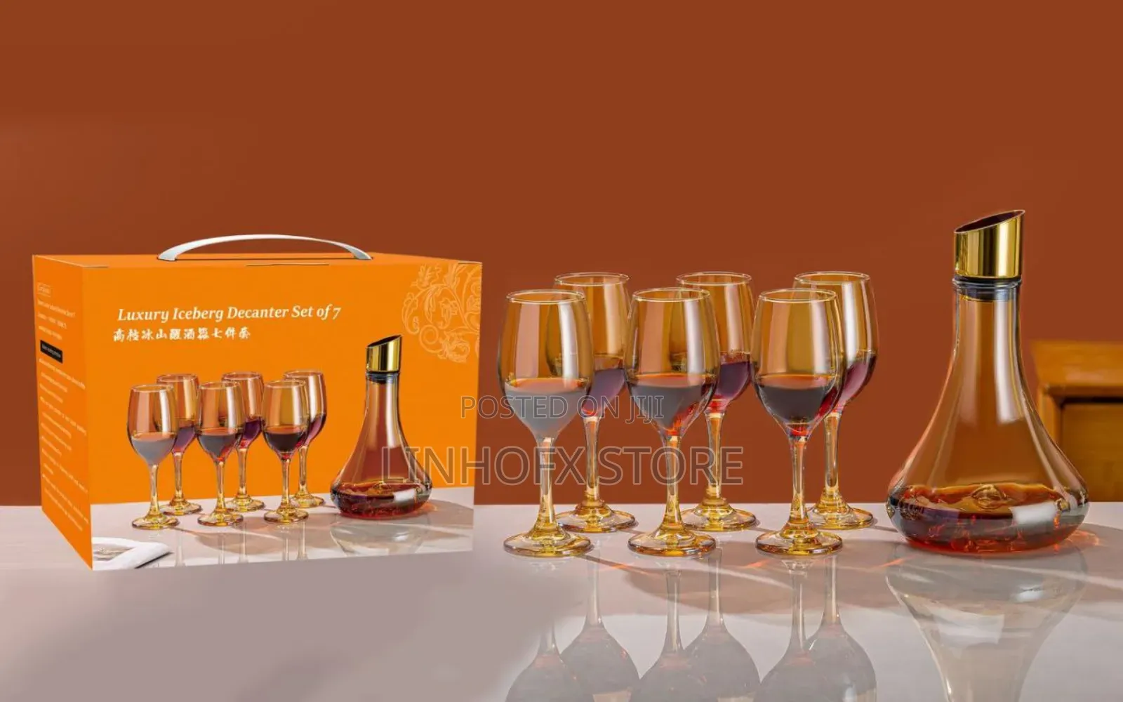 Luxury Iceberg Decanter Set of 7
