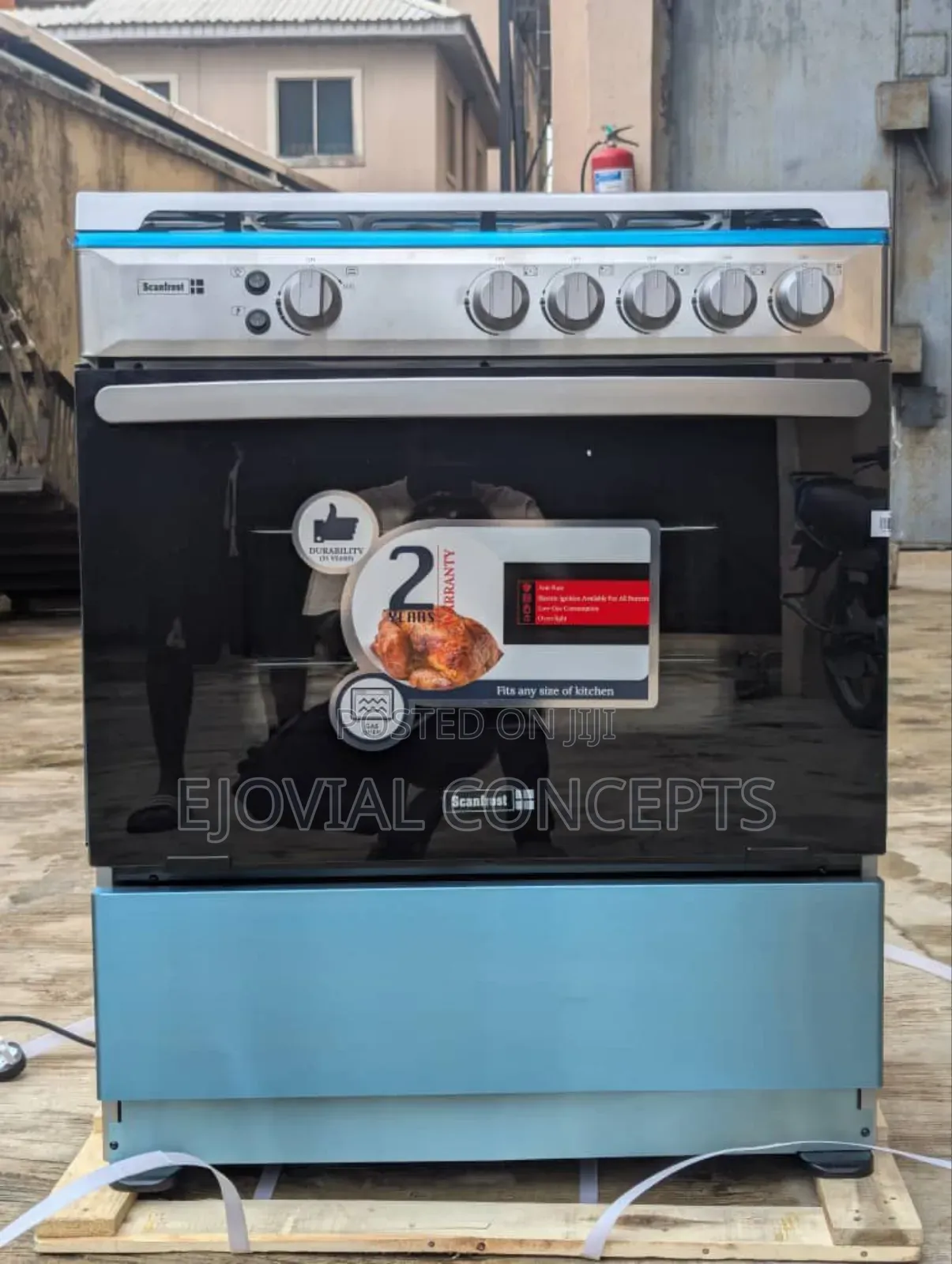 Scanfrost 80x60cm 5 Burner Gas Cooker With Oven