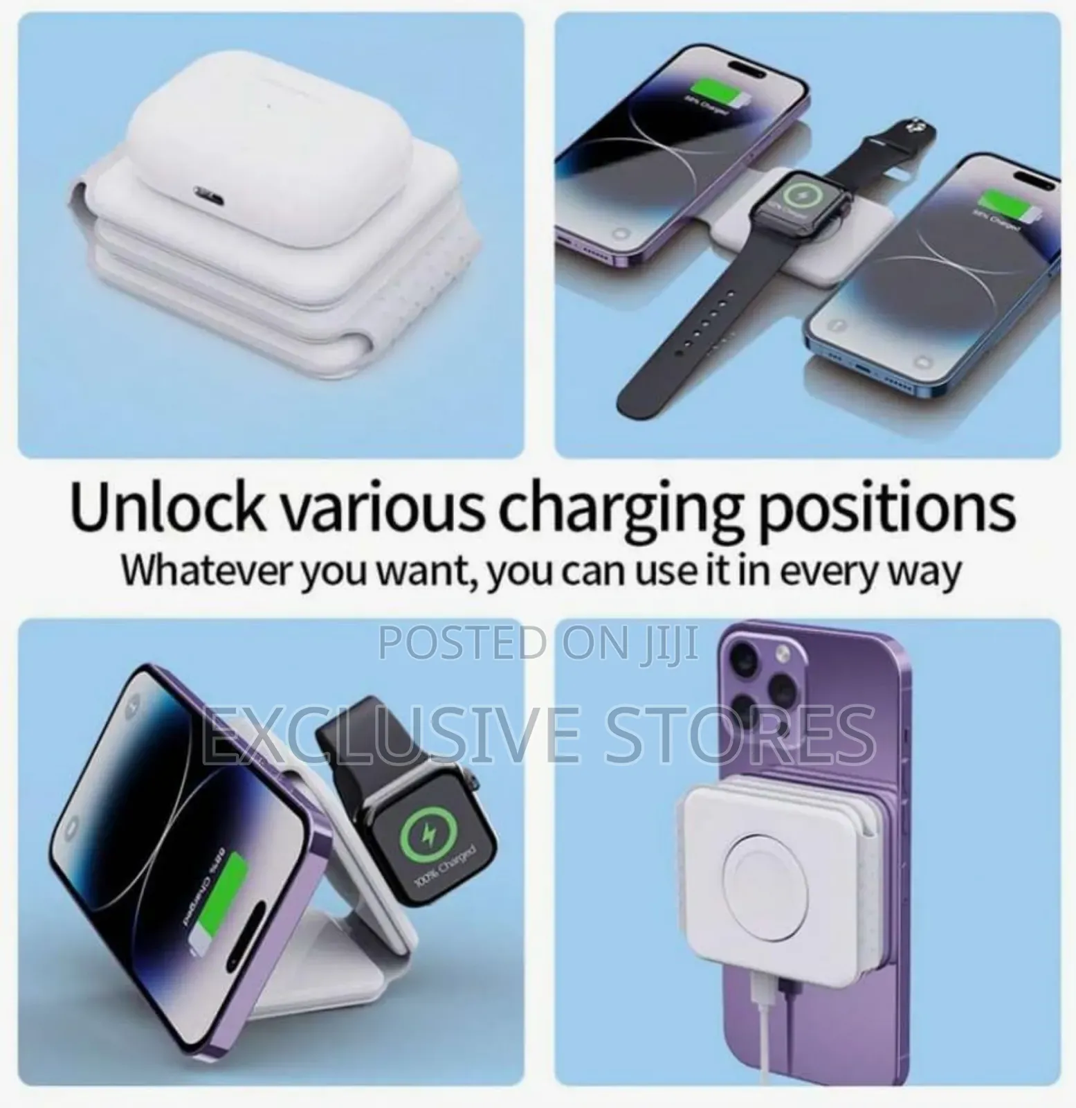 3in1 Magnetic Wireless Charger