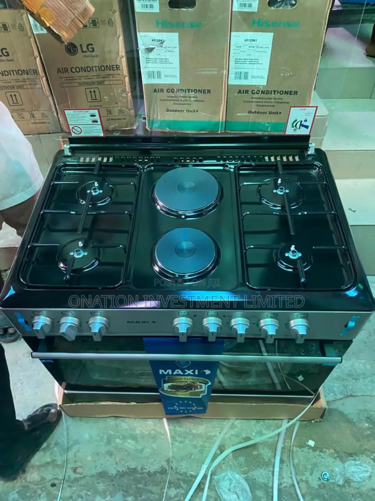 Maxi 60by90 Gas Cooker 6burner 4gas and 2 Electric Hot Plate