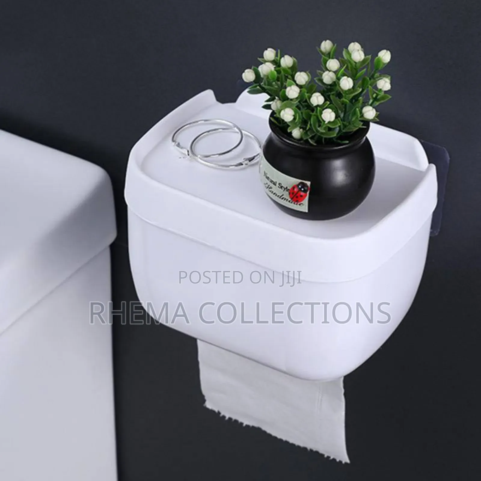 Punch Free Wall Mounted Tissue Holder for Bathroom/Kitchen