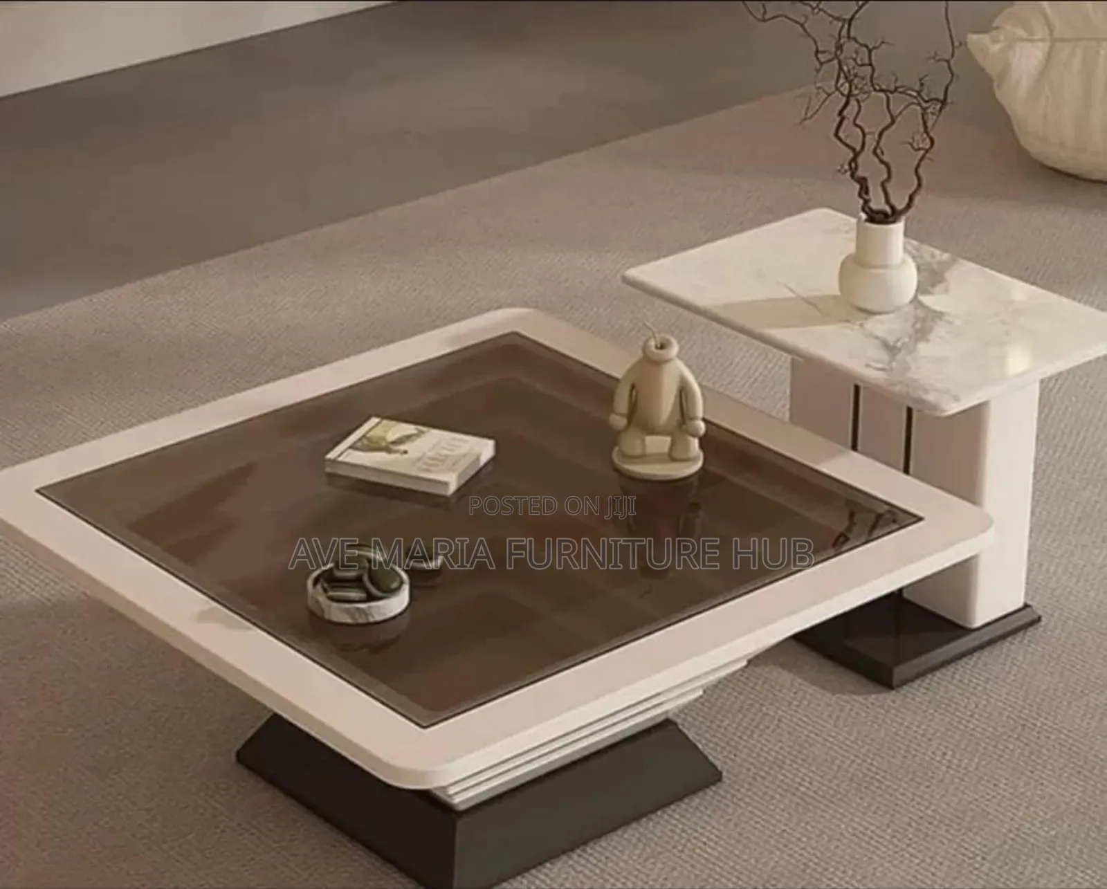 Classic Living Room Center Table and Side Stool