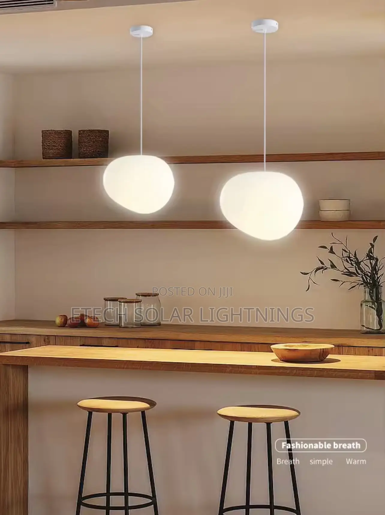 Nordic Modern Minimalist Pebble Pendant Chandelier Light
