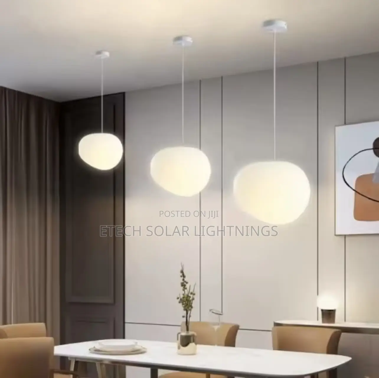 Nordic Modern Minimalist Pebble Pendant Chandelier Light