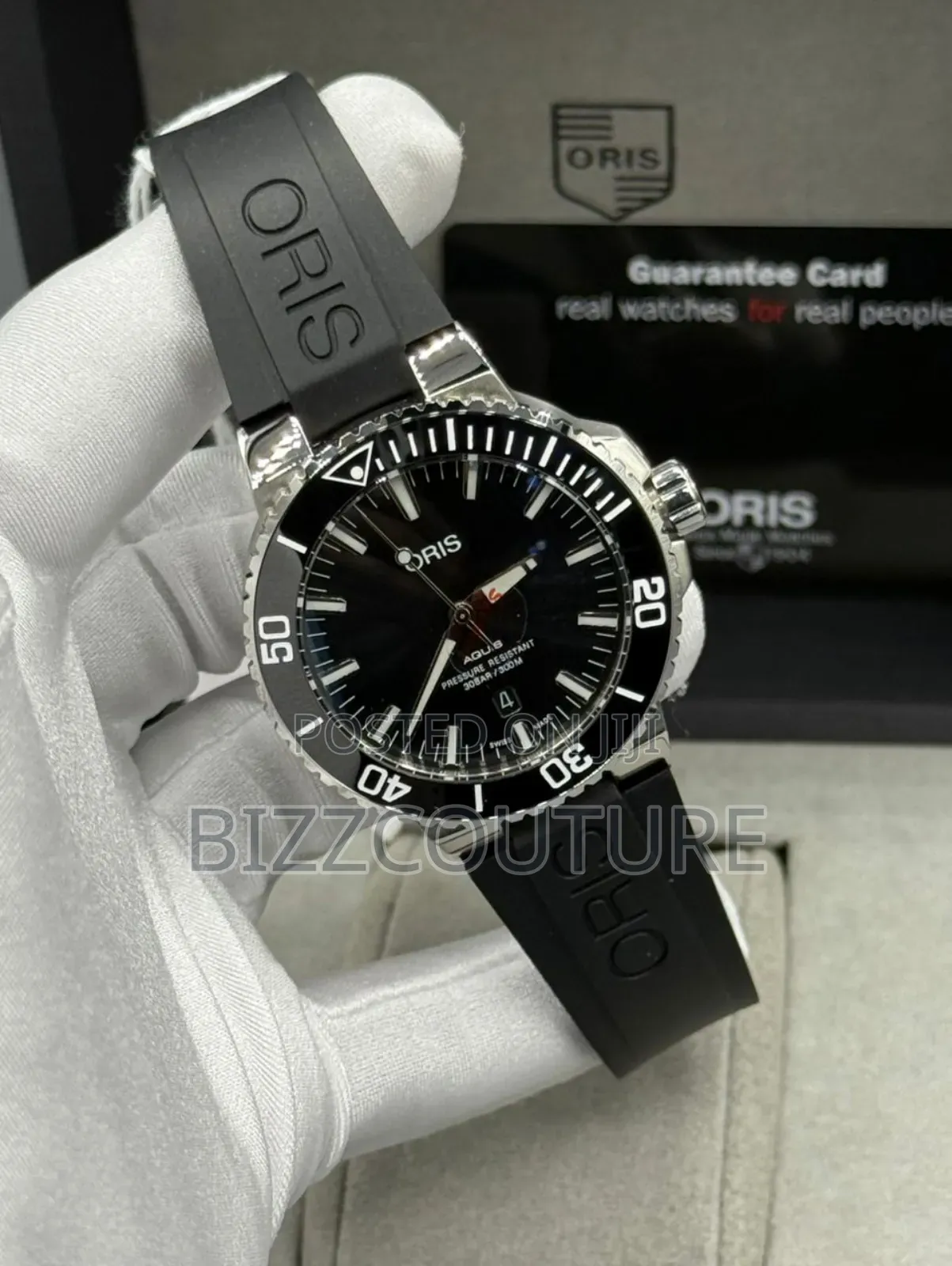Original Oris Black Dial, Rubber Strap Watch in Store