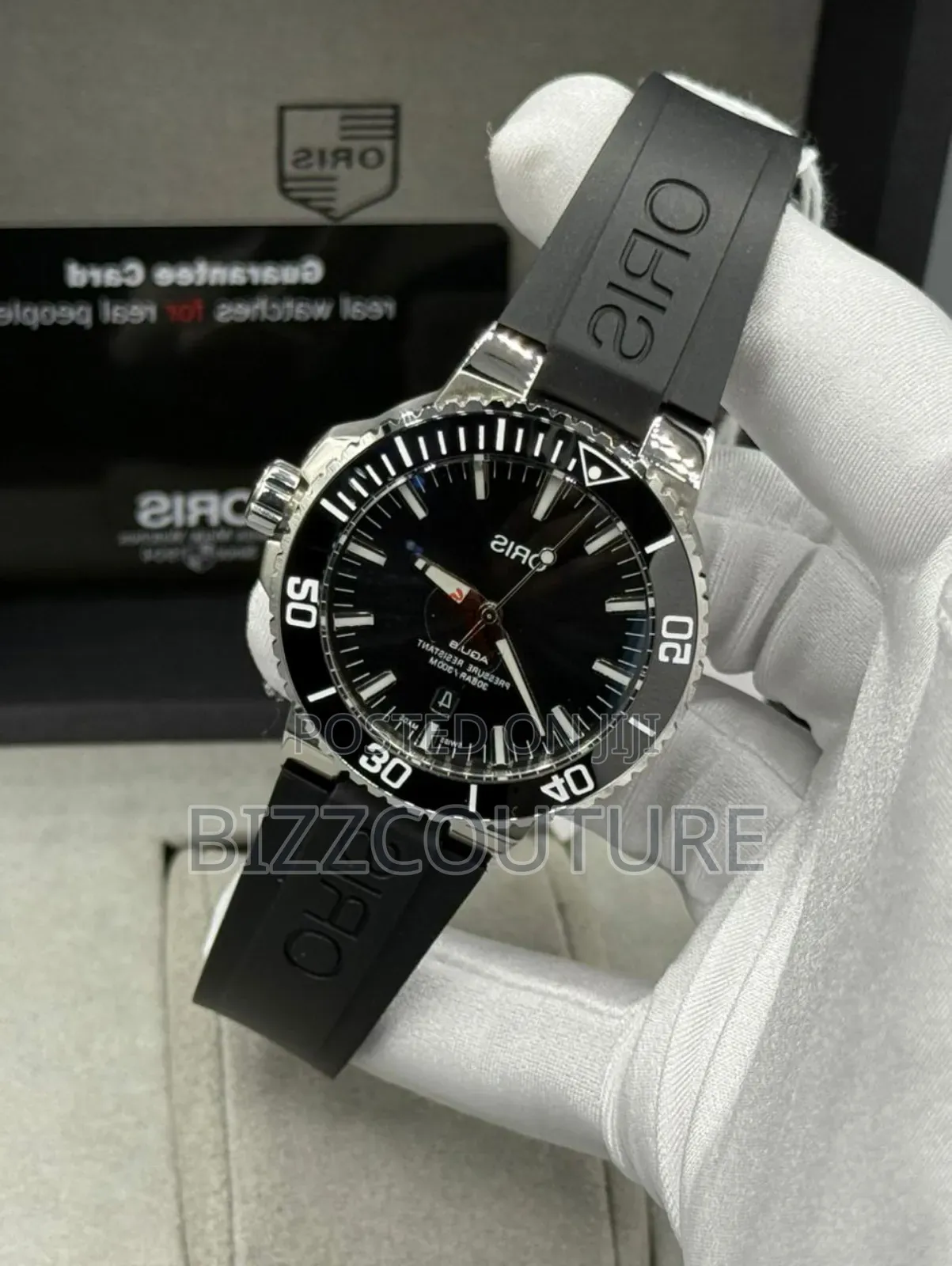 Original Oris Black Dial, Rubber Strap Watch in Store