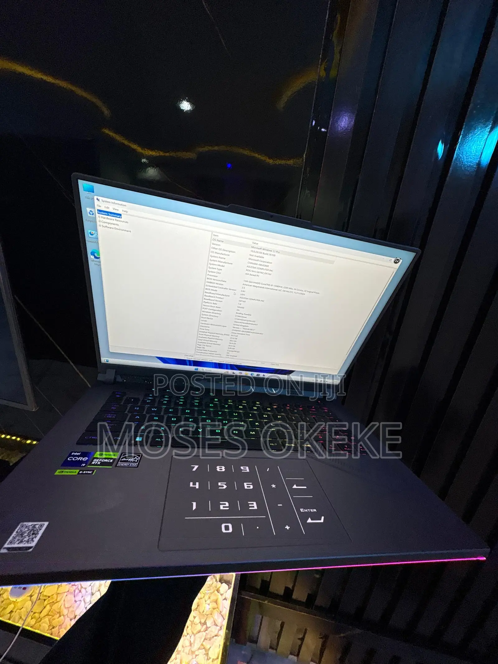 New Laptop Asus ROG Strix G16 G614 32GB Intel Core I9 SSD 1T