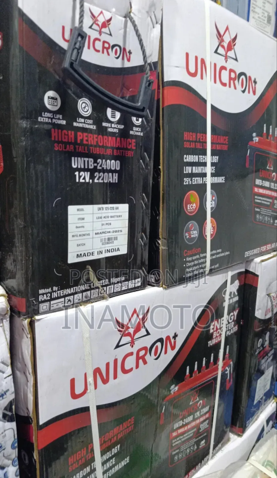 Unicron Tubular Battery