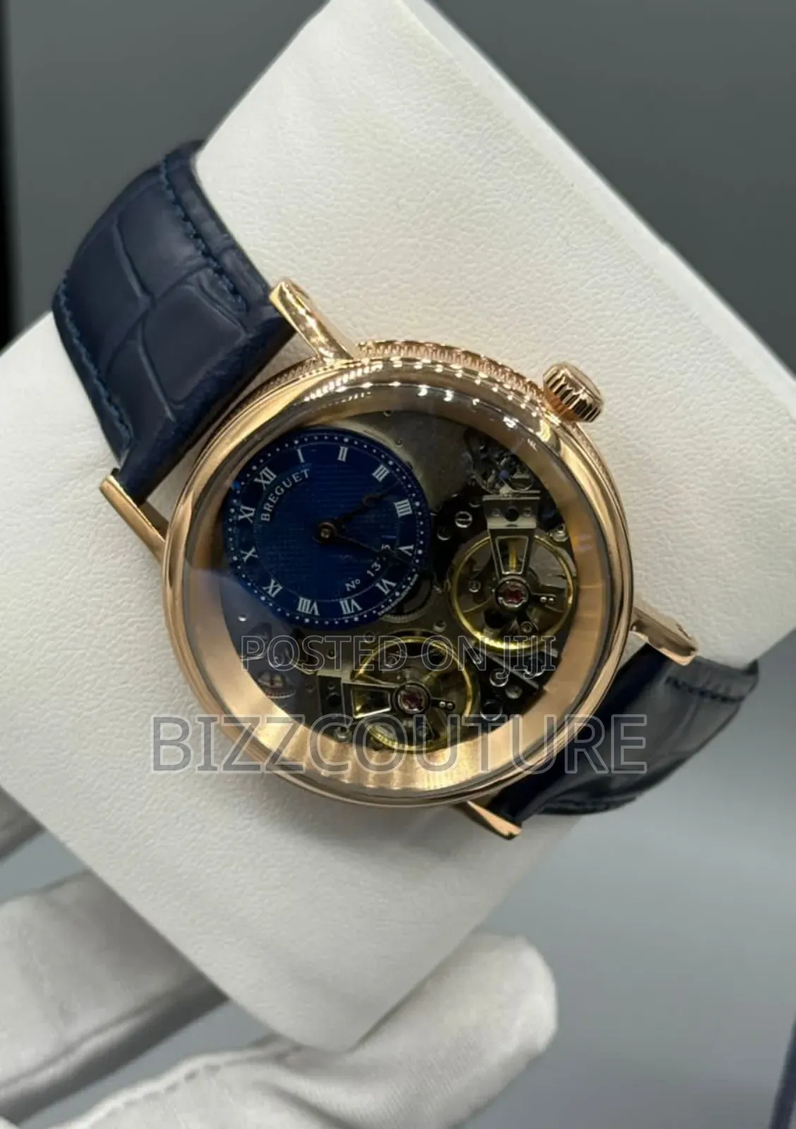 Original Breguet Mechanical Black Genuine Leather Watch
