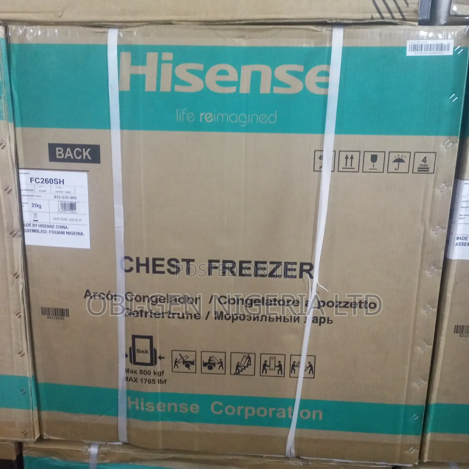 Original Hisense Chest Freezer Fc260sh 200l