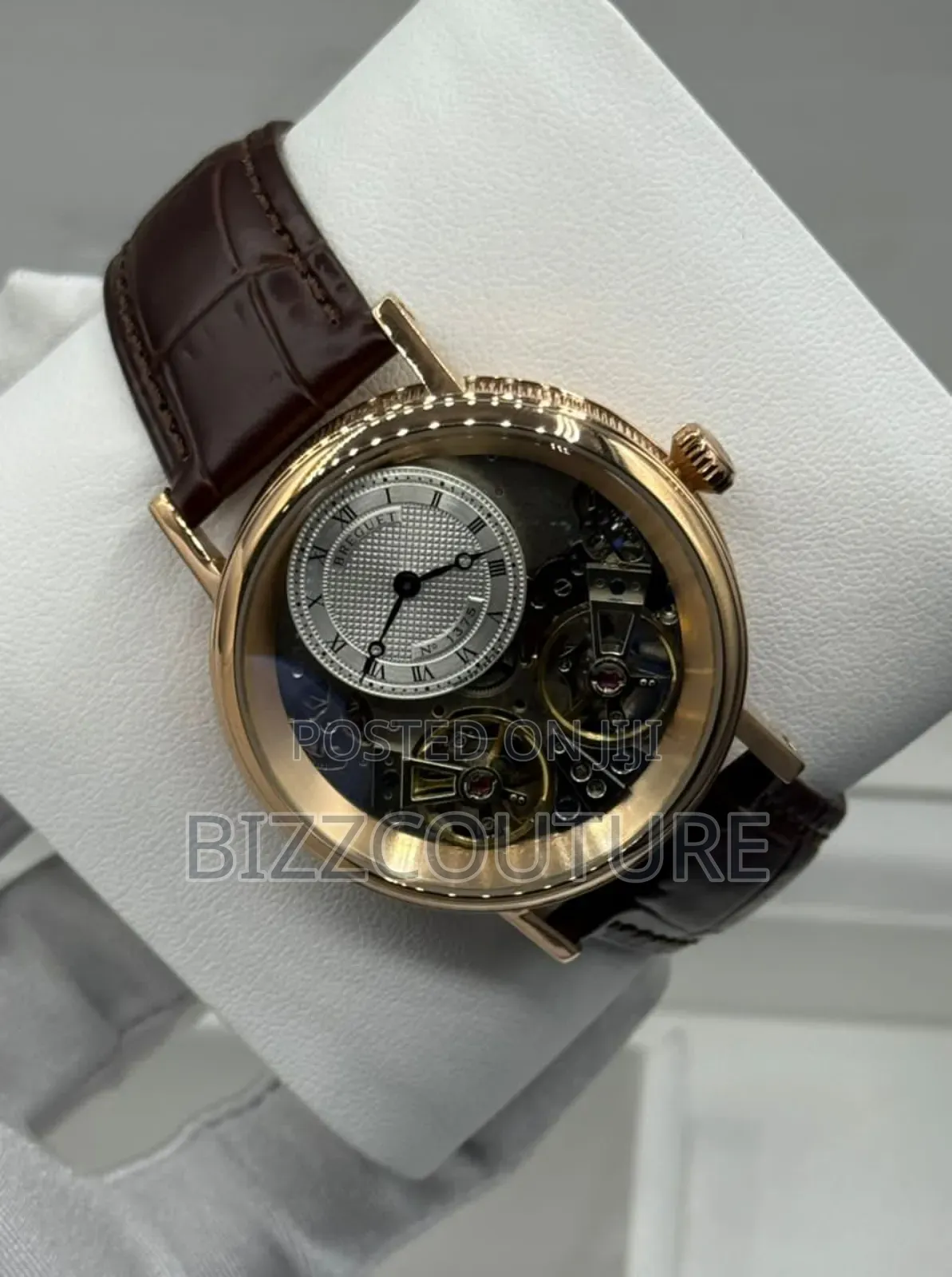 Original Breguet Mechanical Brown Genuine Leather Watch