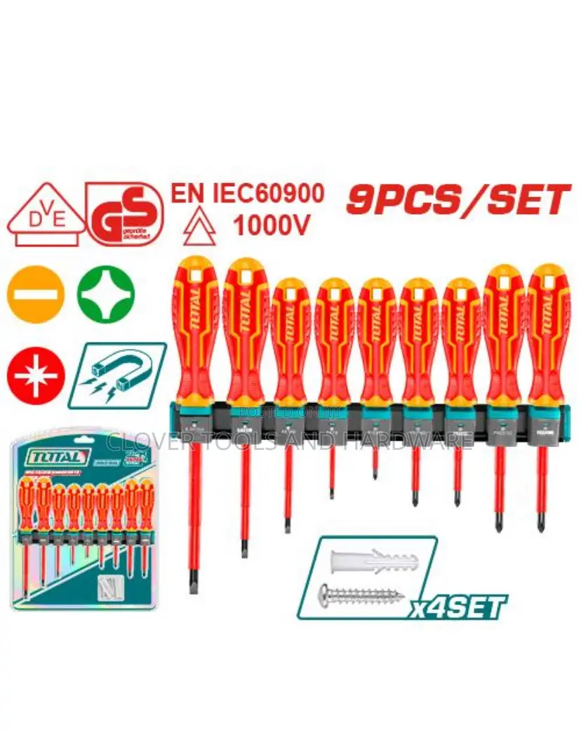 Total Thtis596 Img 9 PCS Insulated Screwdriver Set