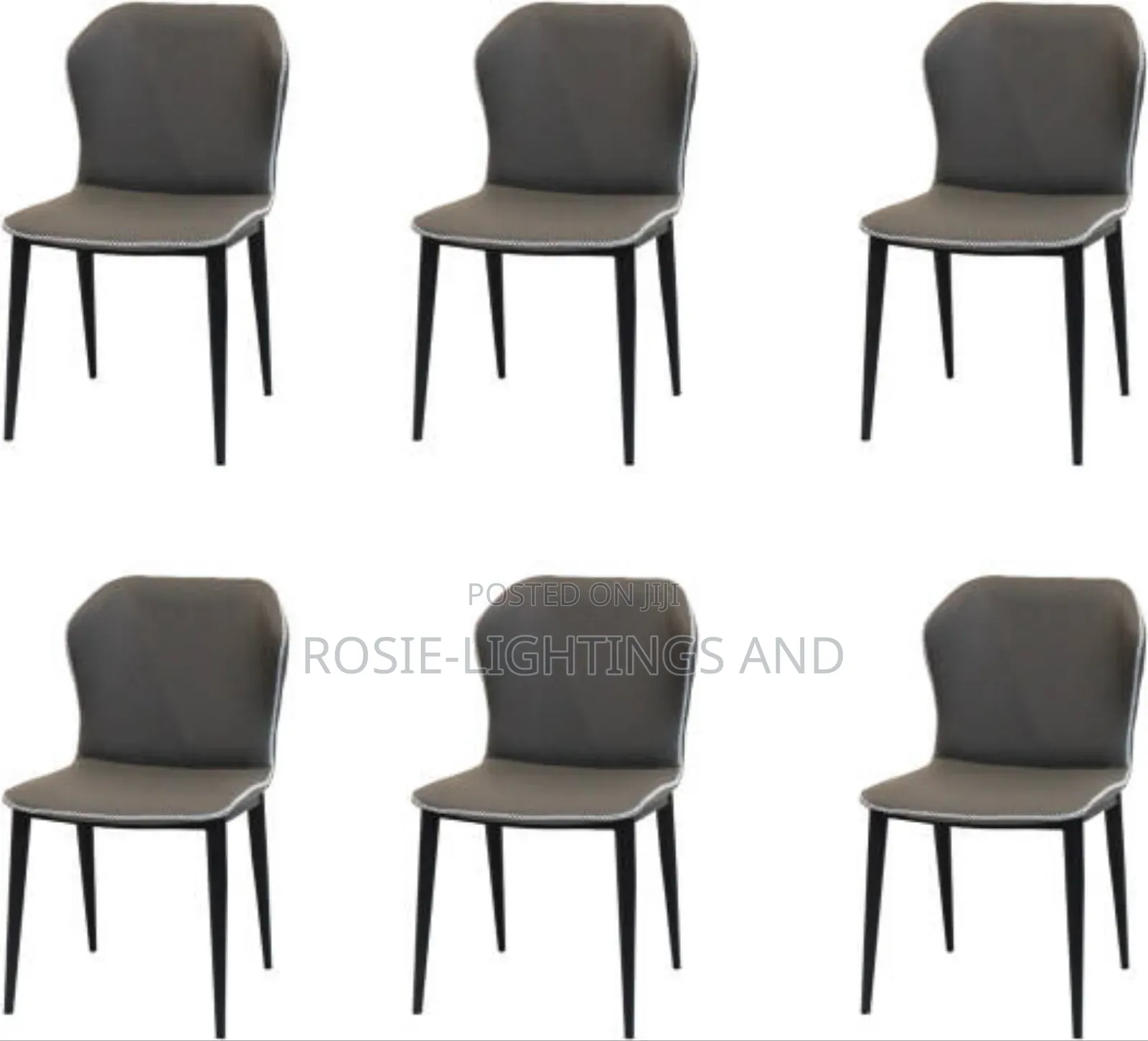 Modern Leather Dining Chair - Gray( by 6)