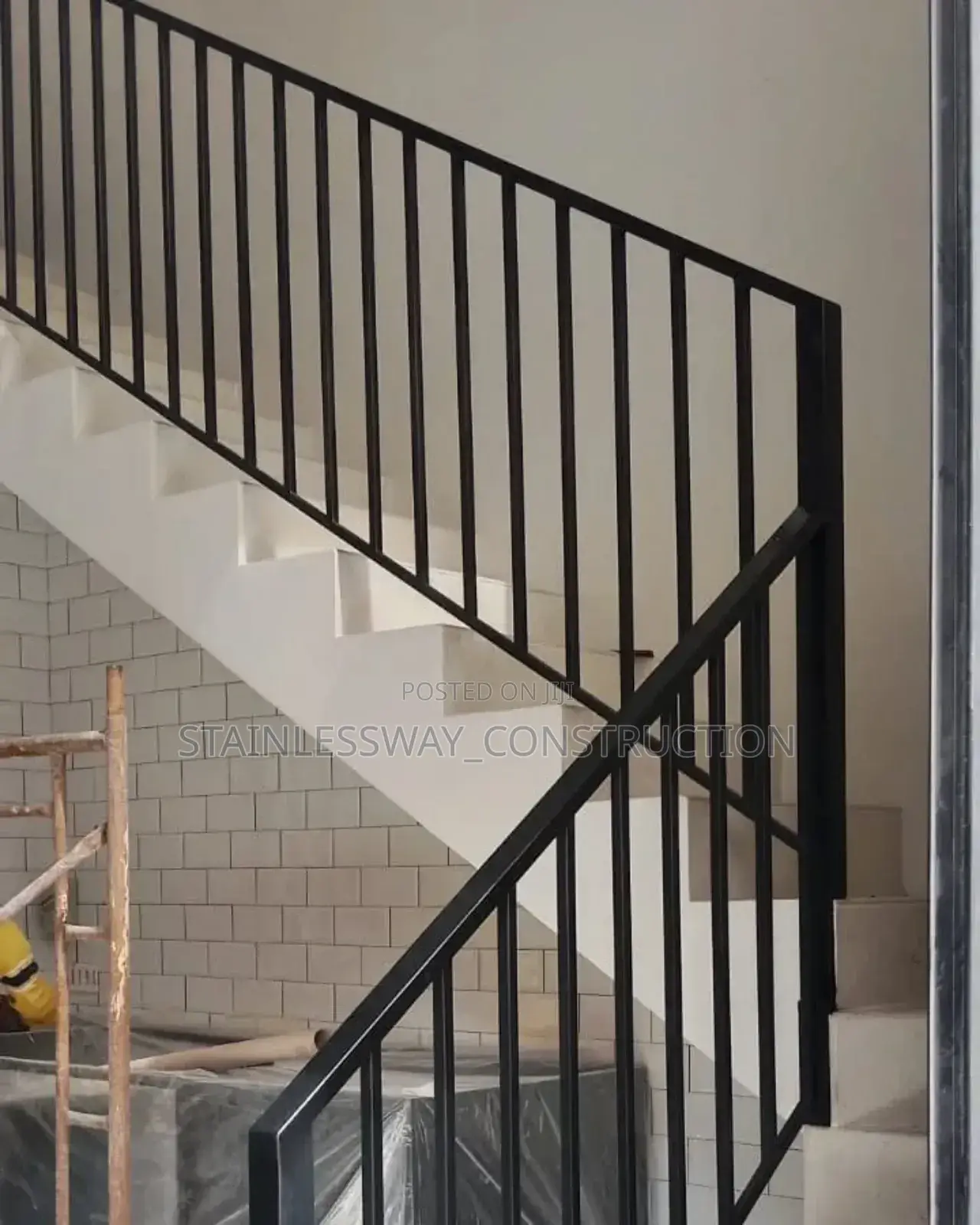 Staircase Black Handrails