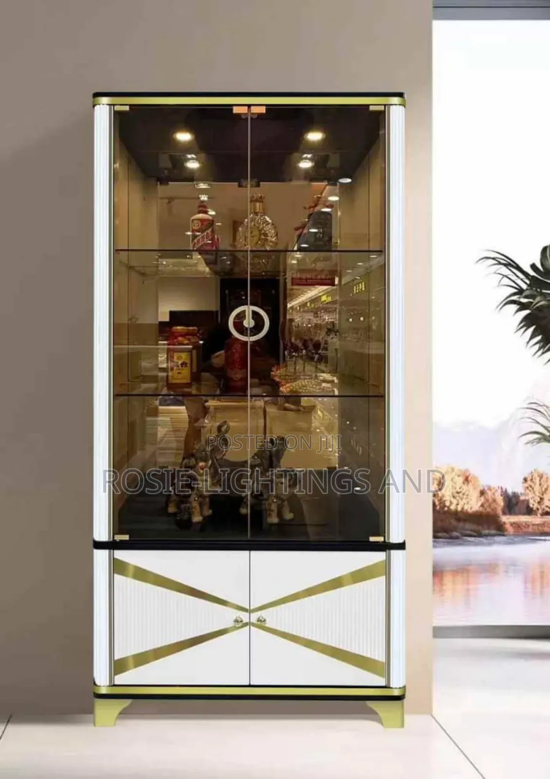 Living Room Glass Wine Display Cabinet